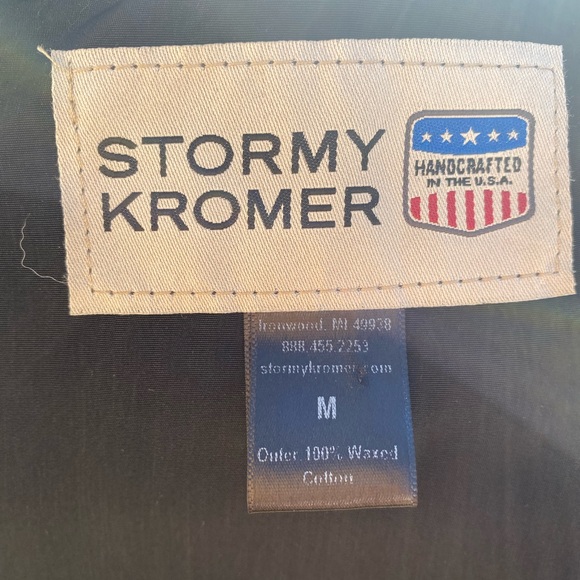 EUC Stormy Kromer The Highland Vest waxed cotton-black/gray snaps/pockets - Picture 8 of 10